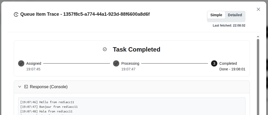 Функция Привет завершена