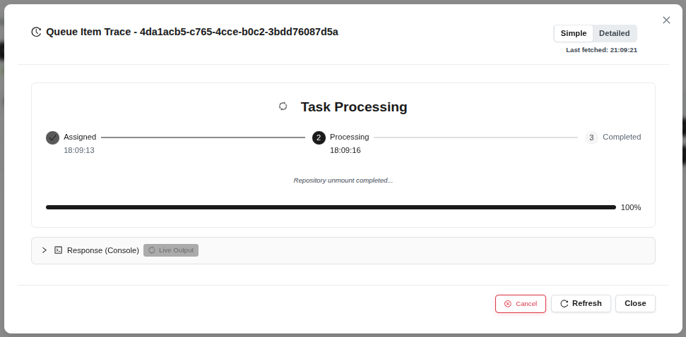 Отключение завершено