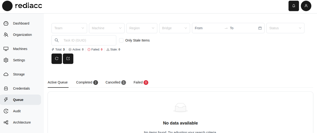 Страница очереди